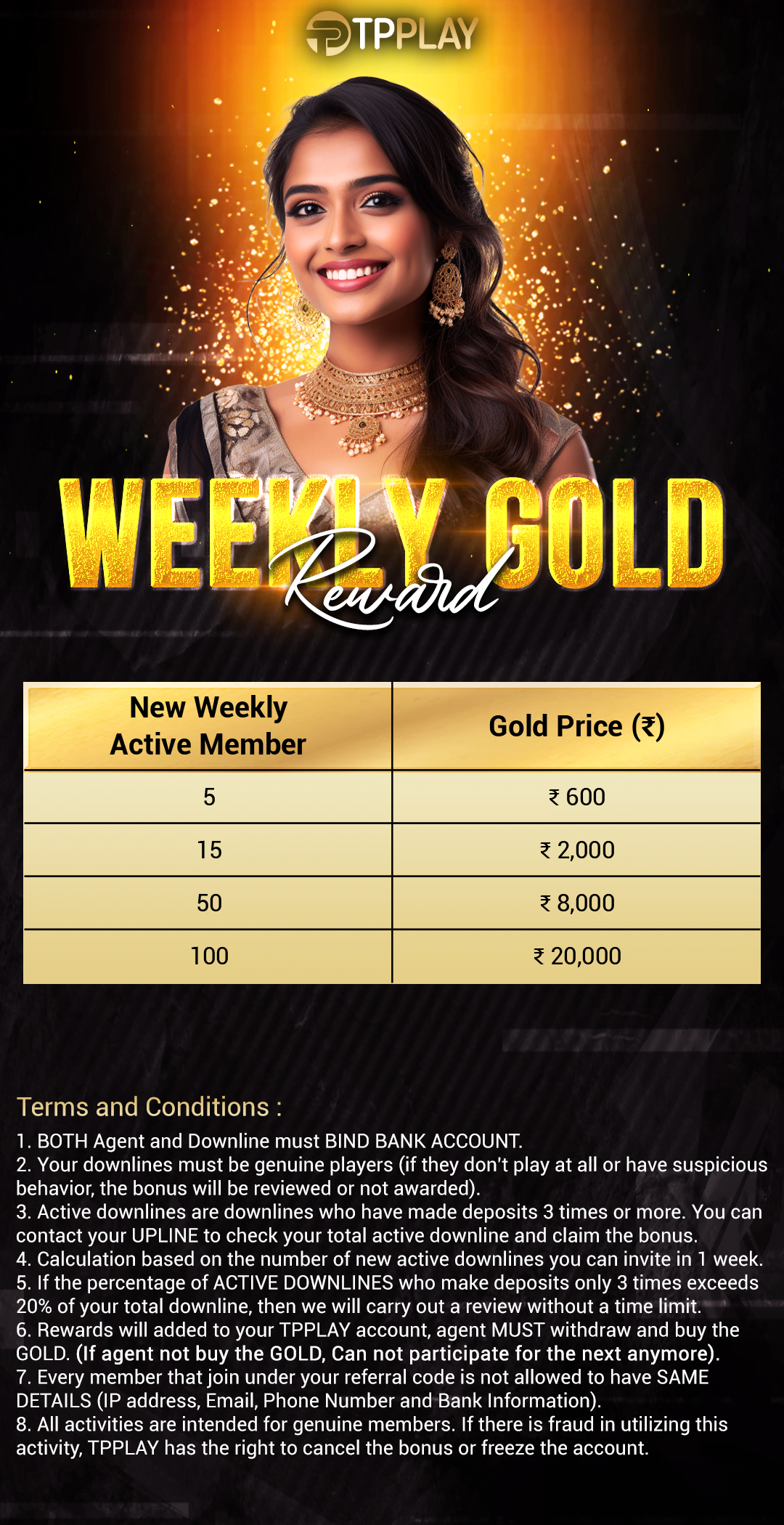 TP PLAY Weekly Gold Award